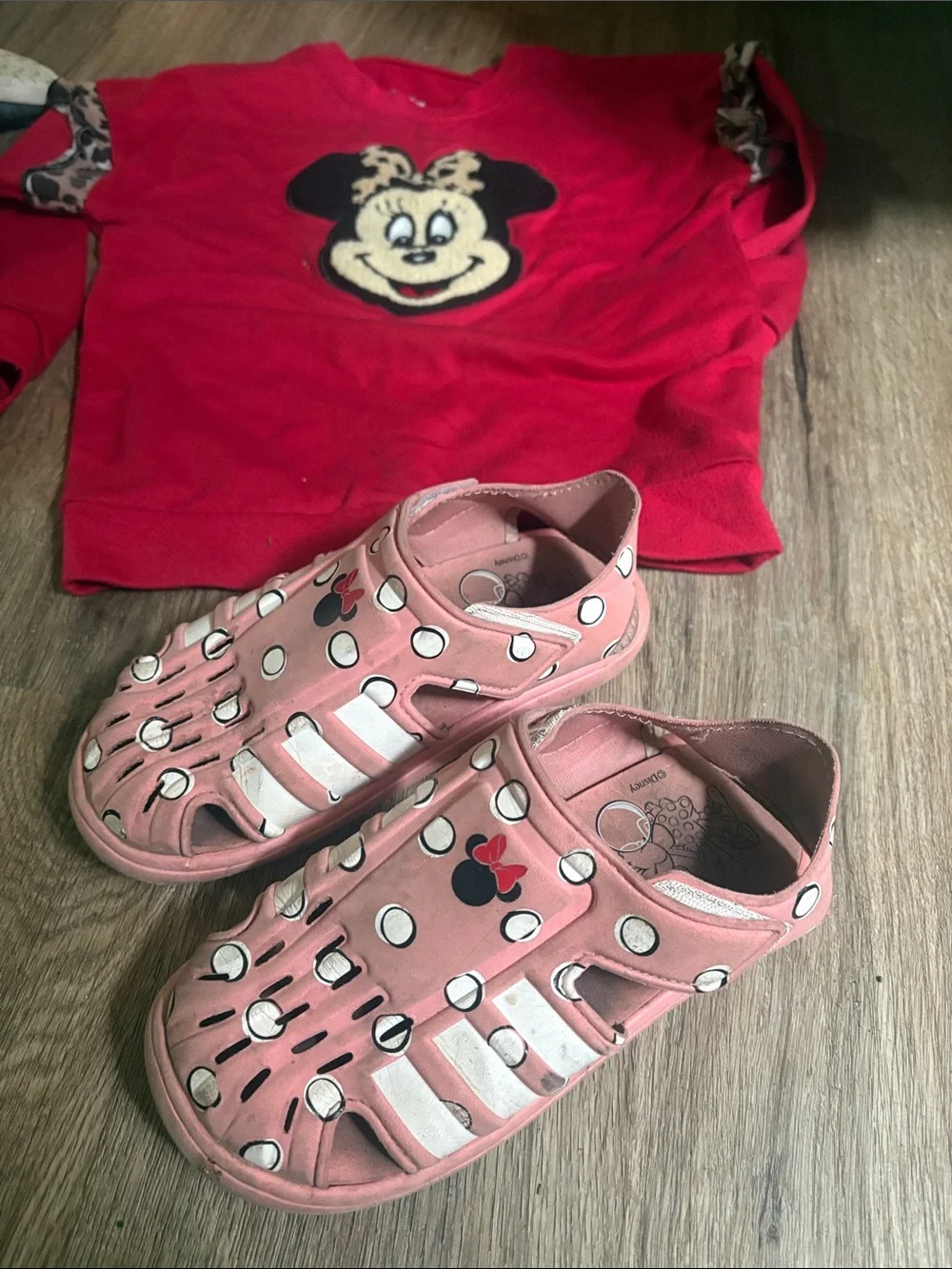 Adidas Minnie Sandal & Sweatshirt Bundle